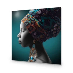 African Pose, Teal And Orange (square) 14 African Pose, Teal And Orange (square) -WALL ART DESGIN SALE african pose teal and orange square acrylic glass no border no frame 37x37cm 963580