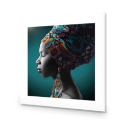 African Pose, Teal And Orange (square) 9 African Pose, Teal And Orange (square) -WALL ART DESGIN SALE african pose teal and orange square acrylic glass with border no frame 37x37cm 776012