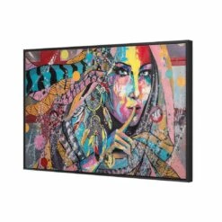 African Secret, Rectangle Canvas Art -WALL ART DESGIN SALE african secret rectangle canvas art 45x30cm black frame 310542