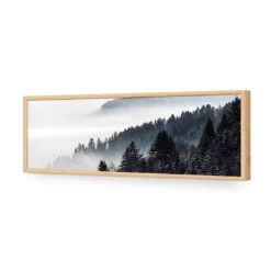 Alpine Conifer Mist (Long) 18 Alpine Conifer Mist (Long) -WALL ART DESGIN SALE alpine conifer mist long acrylic glass no border oak frame 90x30cm 789390