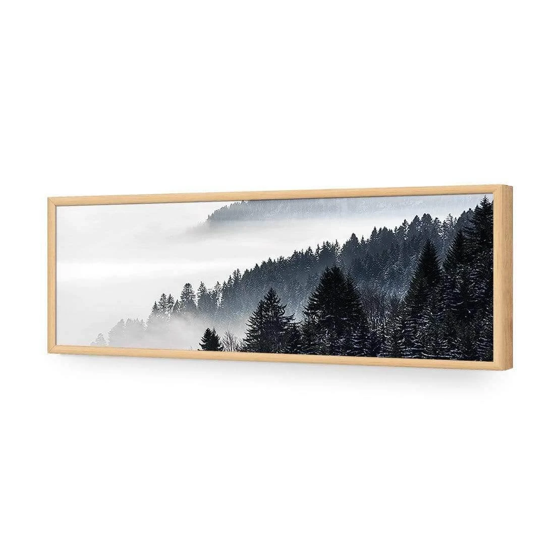 Alpine Conifer Mist (Long) Alpine Conifer Mist (Long) -WALL ART DESGIN SALE alpine conifer mist long acrylic glass no border oak frame 90x30cm 789390