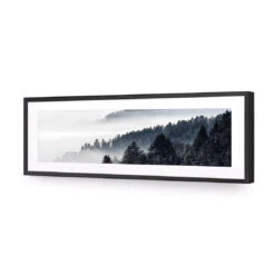 Alpine Conifer Mist (Long) 11 Alpine Conifer Mist (Long) -WALL ART DESGIN SALE alpine conifer mist long acrylic glass with border black frame 90x30cm 436174
