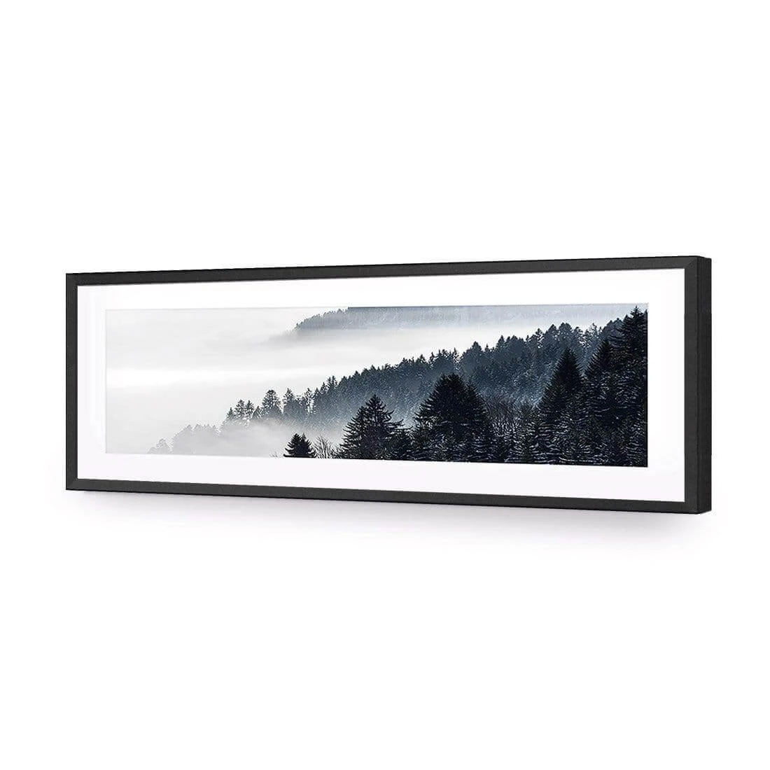 Alpine Conifer Mist (Long) Alpine Conifer Mist (Long) -WALL ART DESGIN SALE alpine conifer mist long acrylic glass with border black frame 90x30cm 436174