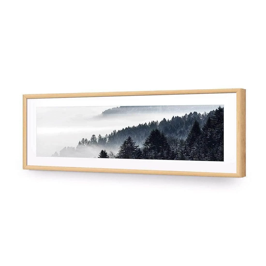 Alpine Conifer Mist (Long) Alpine Conifer Mist (Long) -WALL ART DESGIN SALE alpine conifer mist long acrylic glass with border oak frame 90x30cm 949393