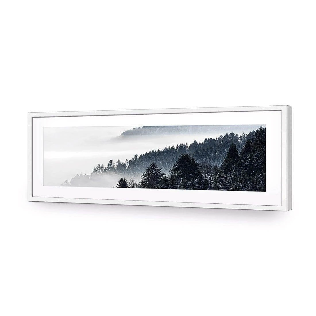 Alpine Conifer Mist (Long) Alpine Conifer Mist (Long) -WALL ART DESGIN SALE alpine conifer mist long acrylic glass with border white frame 90x30cm 823708