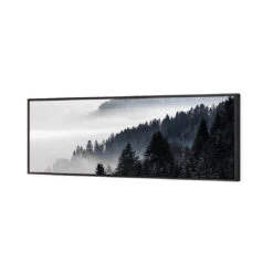 Alpine Conifer Mist (Long) 5 Alpine Conifer Mist (Long) -WALL ART DESGIN SALE alpine conifer mist long canvas black floating frame 60x20cm 653084