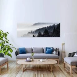 Alpine Conifer Mist (Long) 4 Alpine Conifer Mist (Long) -WALL ART DESGIN SALE alpine conifer mist long canvas stretched canvas 60x20cm 959303