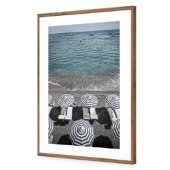 Amalfi Umbrellas -WALL ART DESGIN SALE amalfi umbrellas acrylic glass with border natural frame 45x30cm 403361