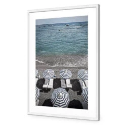 Amalfi Umbrellas -WALL ART DESGIN SALE amalfi umbrellas acrylic glass with border white frame 45x30cm 717464