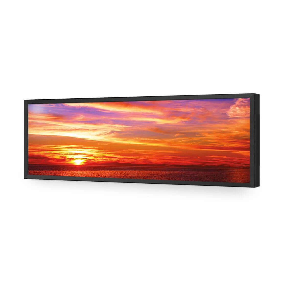 Amazing Sunset (long) Amazing Sunset (long) -WALL ART DESGIN SALE amazing sunset long acrylic glass no border black frame 90x30cm 816778