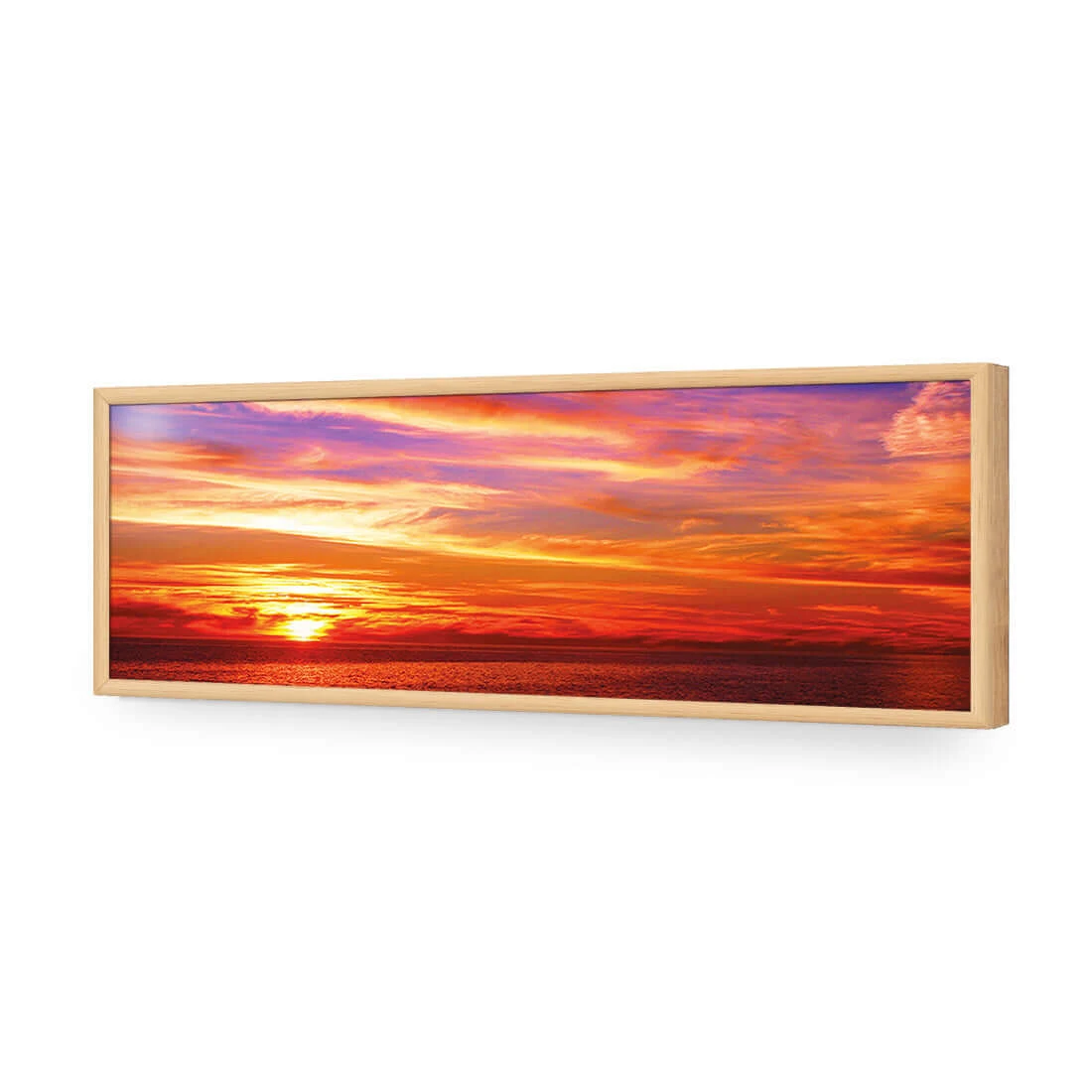 Amazing Sunset (long) Amazing Sunset (long) -WALL ART DESGIN SALE amazing sunset long acrylic glass no border oak frame 90x30cm 690779
