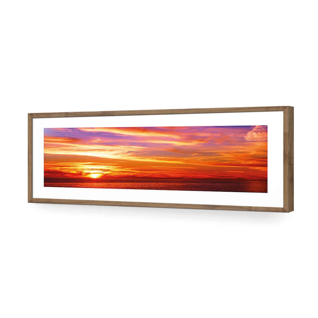 Amazing Sunset (long) Amazing Sunset (long) -WALL ART DESGIN SALE amazing sunset long acrylic glass with border natural frame 90x30cm 150629