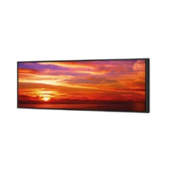 Amazing Sunset (long) 4 Amazing Sunset (long) -WALL ART DESGIN SALE amazing sunset long canvas black floating frame 60x20cm 278605