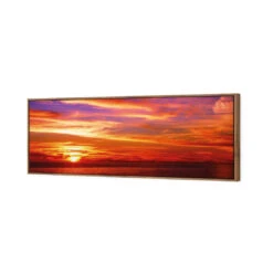 Amazing Sunset (long) 7 Amazing Sunset (long) -WALL ART DESGIN SALE amazing sunset long canvas natural floating frame 60x20cm 428416