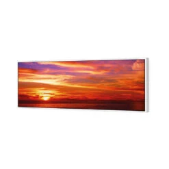 Amazing Sunset (long) 5 Amazing Sunset (long) -WALL ART DESGIN SALE amazing sunset long canvas white floating frame 60x20cm 771897