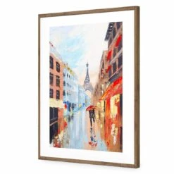 Amour En Pluie Acrylic Print Art -WALL ART DESGIN SALE amour en pluie acrylic glass art with border natural frame 45x30cm 331887