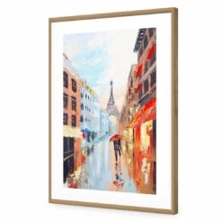 Amour En Pluie Acrylic Print Art -WALL ART DESGIN SALE amour en pluie acrylic glass art with border oak frame 45x30cm 475610