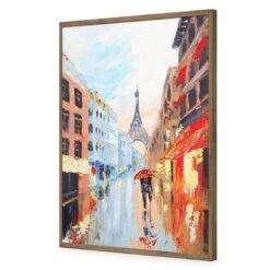 Amour En Pluie Acrylic Print Art -WALL ART DESGIN SALE amour en pluie acrylic glass art without border natural frame 45x30cm 181228