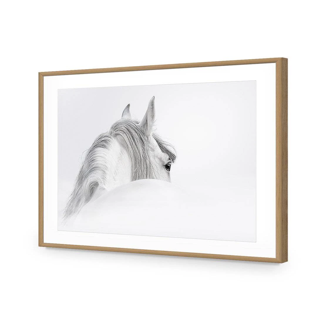 Andalusian Horse In The Mist Acrylic Print Art Andalusian Horse In The Mist Acrylic Print Art -WALL ART DESGIN SALE andalusian horse in the mist acrylic glass art with border oak frame 45x30cm 176228