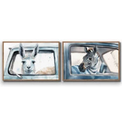 Animal Road Trip Perfect Pair 20 Animal Road Trip Perfect Pair -WALL ART DESGIN SALE animal road trip perfect pair acrylic glass no border natural frame 45x30cm 828532