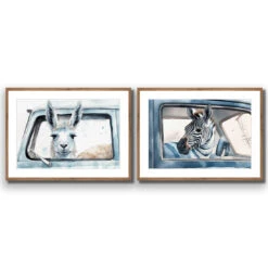 Animal Road Trip Perfect Pair 15 Animal Road Trip Perfect Pair -WALL ART DESGIN SALE animal road trip perfect pair acrylic glass with border natural frame 45x30cm 147469