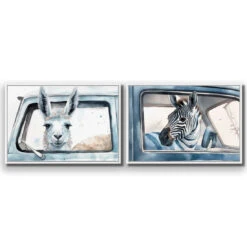 Animal Road Trip Perfect Pair 7 Animal Road Trip Perfect Pair -WALL ART DESGIN SALE animal road trip perfect pair canvas white floating frame 45x30cm 861714