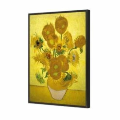 Another Vase Of Sunflowers By Van Gogh Canvas Art -WALL ART DESGIN SALE another vase of sunflowers by van gogh canvas art 45x30cm black frame 223790