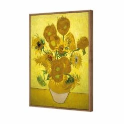 Another Vase Of Sunflowers By Van Gogh Canvas Art -WALL ART DESGIN SALE another vase of sunflowers by van gogh canvas art 45x30cm natural frame 429825