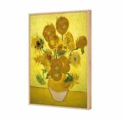 Another Vase Of Sunflowers By Van Gogh Canvas Art -WALL ART DESGIN SALE another vase of sunflowers by van gogh canvas art 45x30cm oak frame 974137