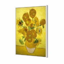 Another Vase Of Sunflowers By Van Gogh Canvas Art -WALL ART DESGIN SALE another vase of sunflowers by van gogh canvas art 45x30cm white frame 742599