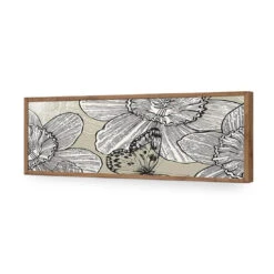 Antique Daffodils (long) -WALL ART DESGIN SALE antique daffodils long acrylic glass no border natural frame 90x30cm 771250