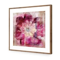Antique Dream Bloom -WALL ART DESGIN SALE antique dream bloom acrylic glass with border natural frame 37x37cm 863119
