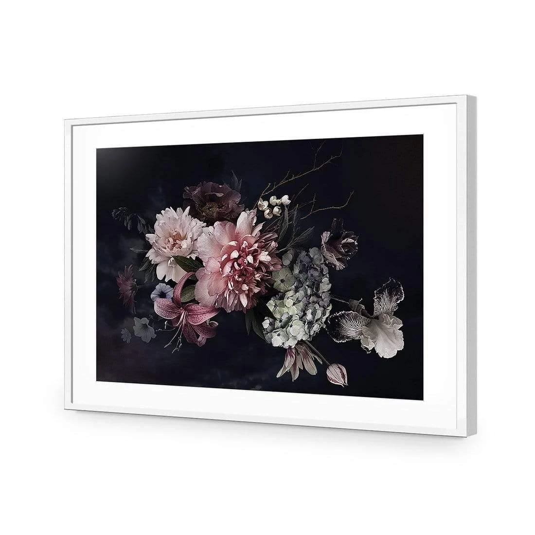 Antique Floral Assemblage II Antique Floral Assemblage II -WALL ART DESGIN SALE antique floral assemblage ii acrylic glass with border white frame 45x30cm 119524