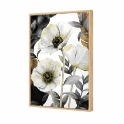 Antique Florals Canvas Art -WALL ART DESGIN SALE antique florals canvas art 45x30cm oak frame 764178