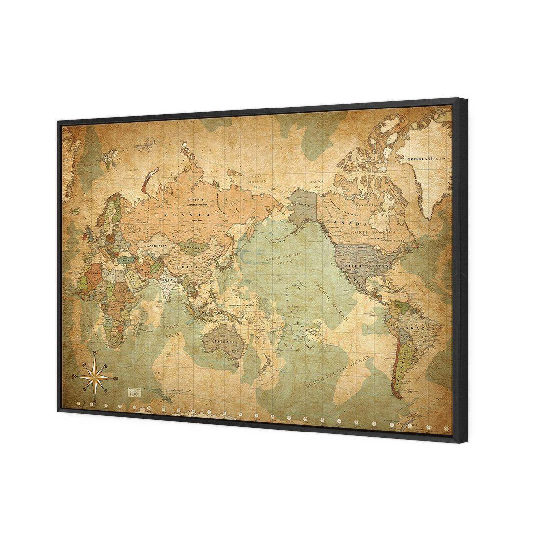 Antique World Map Canvas Art Antique World Map Canvas Art -WALL ART DESGIN SALE antique world map canvas art 118x80cm black frame 518648