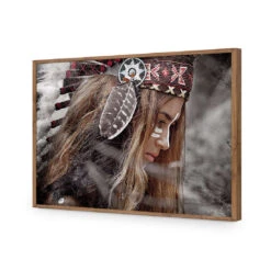 Apache Girl 2 -WALL ART DESGIN SALE apache girl 2 acrylic glass no border natural frame 45x30cm 602939