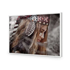Apache Girl 2 -WALL ART DESGIN SALE apache girl 2 acrylic glass no border white frame 45x30cm 945511