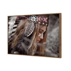 Apache Girl 2 -WALL ART DESGIN SALE apache girl 2 canvas natural floating frame 45x30cm 824817