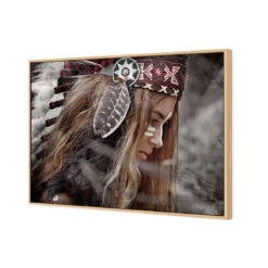 Apache Girl 2 -WALL ART DESGIN SALE apache girl 2 canvas oak floating frame 45x30cm 844603