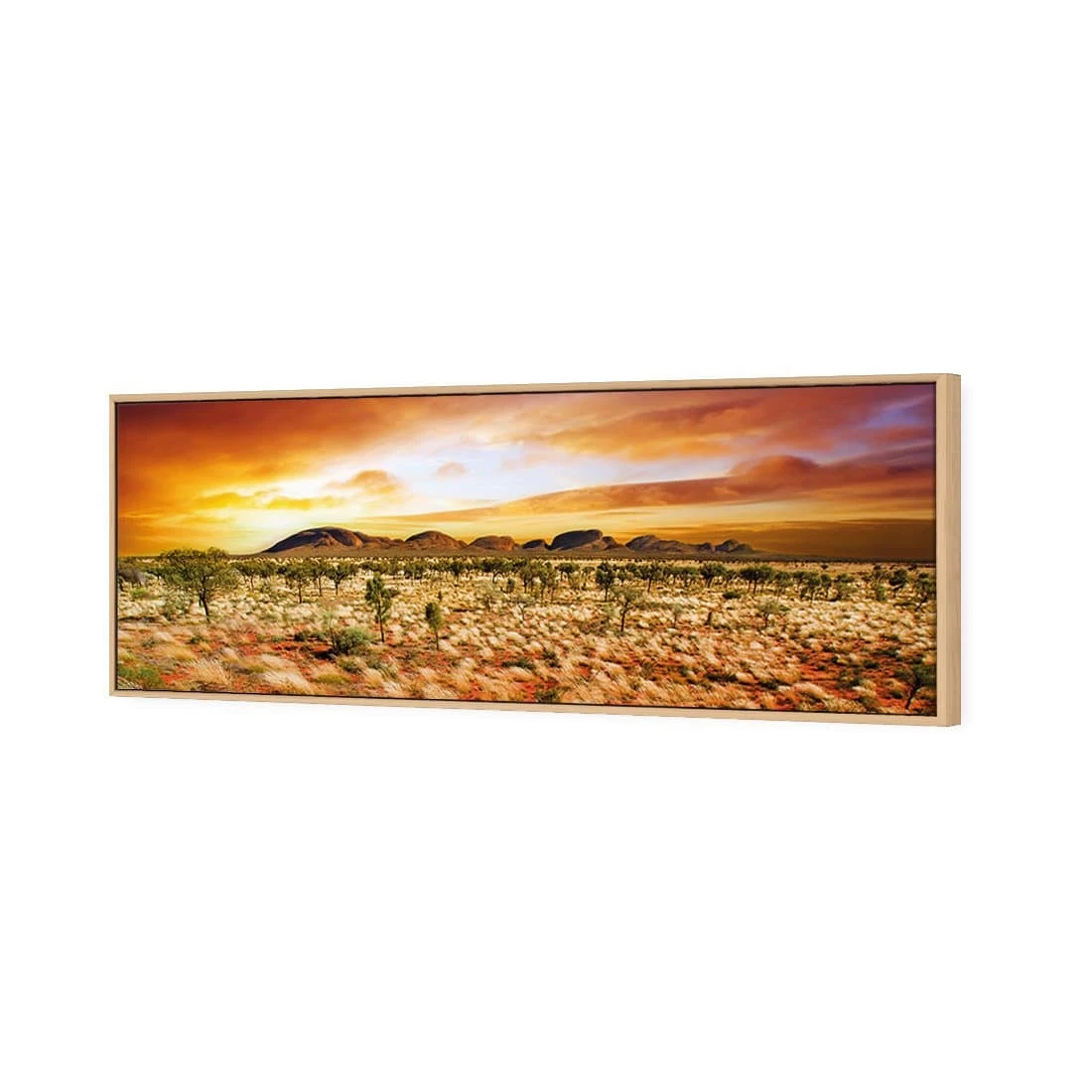 Australian Outback Sunset Canvas Art Australian Outback Sunset Canvas Art -WALL ART DESGIN SALE australian outback sunset canvas art 60x20cm oak frame 597381