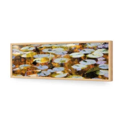 Autumn Lilypads (Long) 18 Autumn Lilypads (Long) -WALL ART DESGIN SALE autumn lilypads long acrylic glass no border oak frame 90x30cm 266675