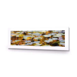 Autumn Lilypads (Long) 10 Autumn Lilypads (Long) -WALL ART DESGIN SALE autumn lilypads long acrylic glass with border no frame 90x30cm 655753