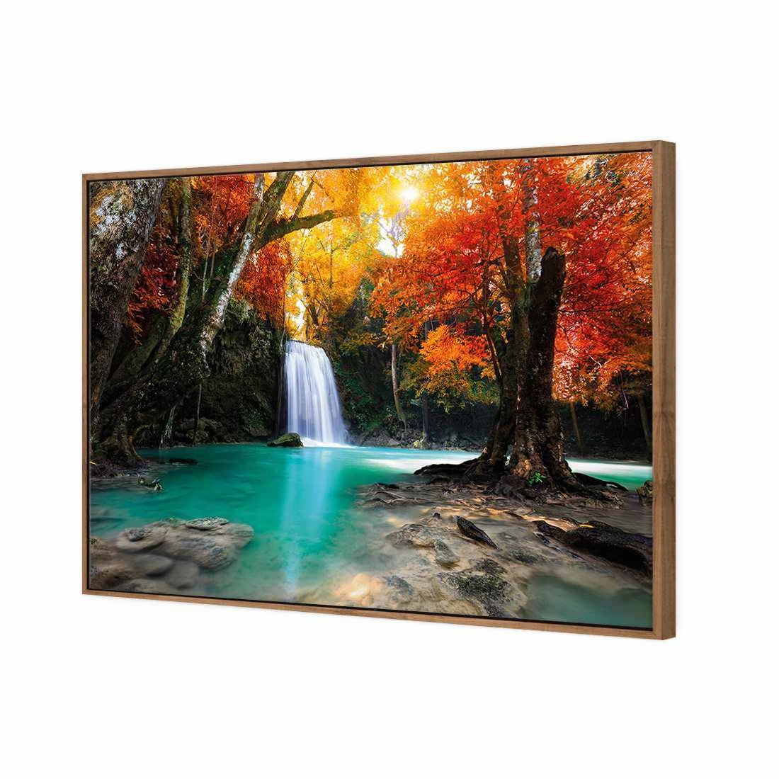 Autumn Waterfall Magic Canvas Art Autumn Waterfall Magic Canvas Art -WALL ART DESGIN SALE autumn waterfall magic canvas art 45x30cm natural frame 971061