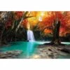 Autumn Waterfall Magic Canvas Art