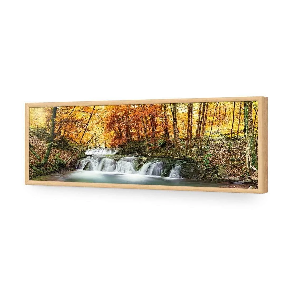 Autumn Waterfalls (long) Autumn Waterfalls (long) -WALL ART DESGIN SALE autumn waterfalls long acrylic glass no border oak frame 90x30cm 234214