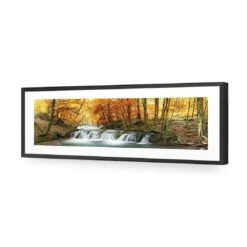 Autumn Waterfalls (long) 10 Autumn Waterfalls (long) -WALL ART DESGIN SALE autumn waterfalls long acrylic glass with border black frame 90x30cm 729954