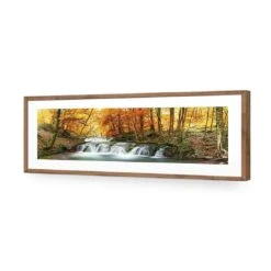Autumn Waterfalls (long) 13 Autumn Waterfalls (long) -WALL ART DESGIN SALE autumn waterfalls long acrylic glass with border natural frame 90x30cm 361211