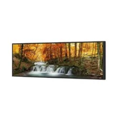 Autumn Waterfalls (long) 4 Autumn Waterfalls (long) -WALL ART DESGIN SALE autumn waterfalls long canvas black frame 60x20cm 235534
