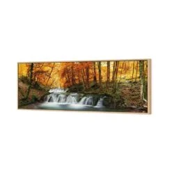 Autumn Waterfalls (long) 6 Autumn Waterfalls (long) -WALL ART DESGIN SALE autumn waterfalls long canvas oak frame 60x20cm 602501