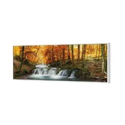 Autumn Waterfalls (long) 5 Autumn Waterfalls (long) -WALL ART DESGIN SALE autumn waterfalls long canvas white frame 60x20cm 494221